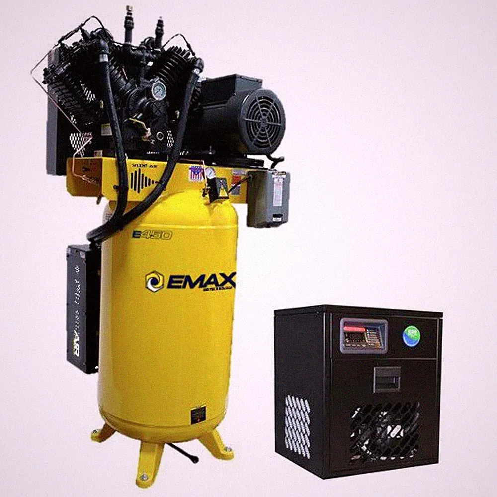 EMAX ESP10V080V1PK 10 HP 80 gal 2-Stage 1-Phase 38 CFM Silent Air Compressor New