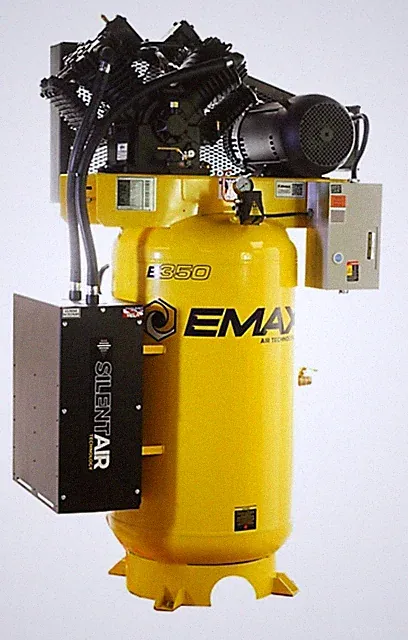 EMAX Silent Air V4 (38 CFM) Air Compressor- 10 HP, 80 Gallon- w/ Isolator Pads